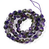 Dyed Natural White Jade Beads Strands G-T139-8mm-45D-3