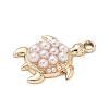 Plastic Imitation Pearl Pendants PALLOY-P313-10B-G-2