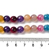 Dyed & Heated Natural Dragon Veins Agate Beads Strands G-P539-A01-21-5