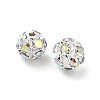 6mm Brass Rhinestone Beads X1-KK-S519-01A-01S-2