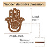 Creative Natural Wooden Wall Hanging Decoration AJEW-WH0331-002-2