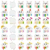 SUNNYCLUE 60Pcs 6 Styles Opaque Resin Cabochons RESI-SC0002-35-1
