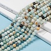Natural Flower Amazonite Beads Strands Z26N5018-6