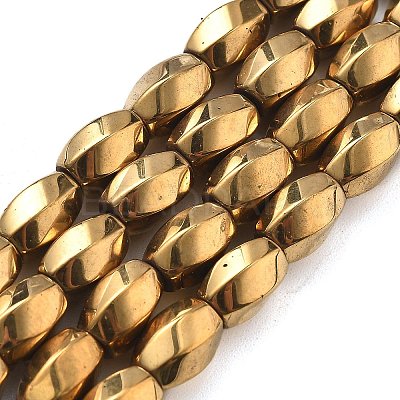 Electroplated Synthetic Magnetic Hematite Beads Strands G-P545-G01-02F-1