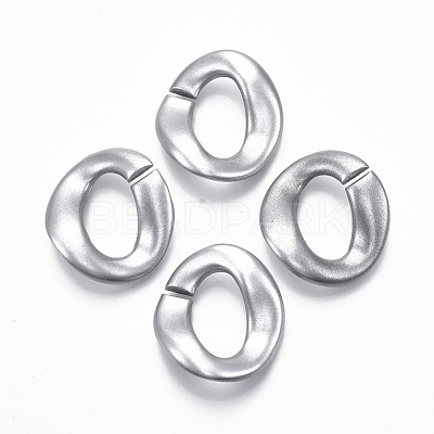 Spray Painted CCB Plastic Linking Rings CCB-R104-05B-03-1
