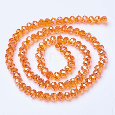 Electroplate Glass Beads Strands EGLA-A034-T1mm-B16-1