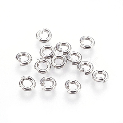 Tarnish Resistant 304 Stainless Steel Saw Cut Open Jump Rings X-STAS-P212-25P-12-1