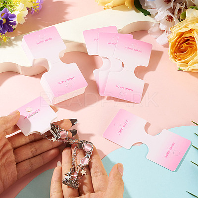 50Pcs Folding Paper Jewelry Display Cards ODIS-TA0001-07E-1