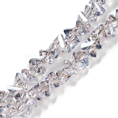 Electroplate Transparent Glass Beads Strands X-EGLA-P052-02A-PL04-1