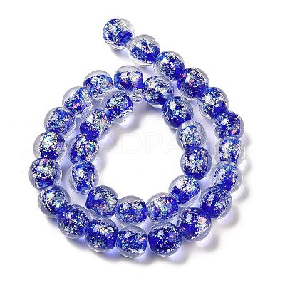 Handmade Dichroic Foil Glass Beads Strands DICH-U001-06A-1