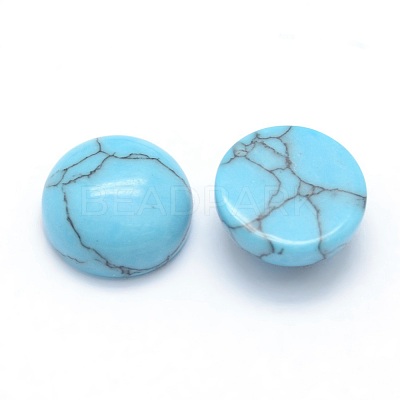 Synthetic Turquoise Cabochons X-G-P393-R13-8mm-1