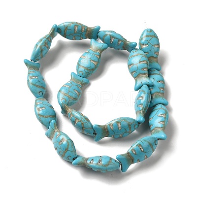 Synthetic Turquoise Dyed Beads Strands G-E594-18-1
