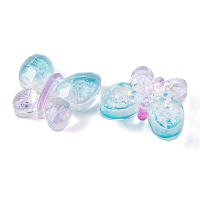 Transparent Epoxy Resin Butterfly Decoden Cabochons CRES-M034-02D-1