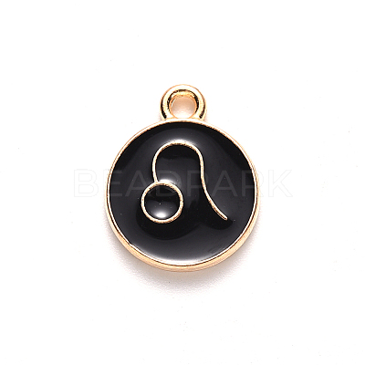Alloy Enamel Pendants ENAM-S124-01B-08G-1