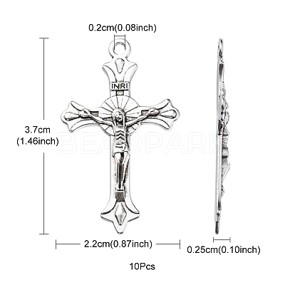 10Pcs Zinc Tibetan Style Alloy Pendants FIND-YW0002-11-1