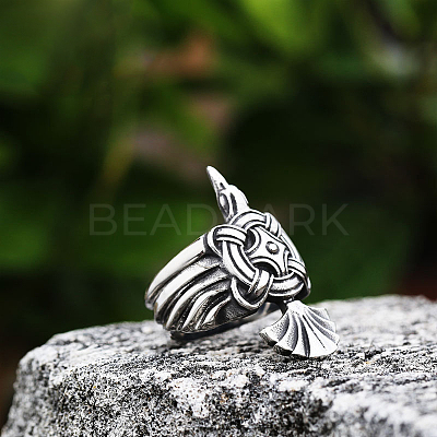 Retro 304 Stainless Steel Finger Rings FS-WG0E659-02-1