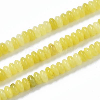 Natural Lemon Jade Beads Strands X-G-S366-115-1