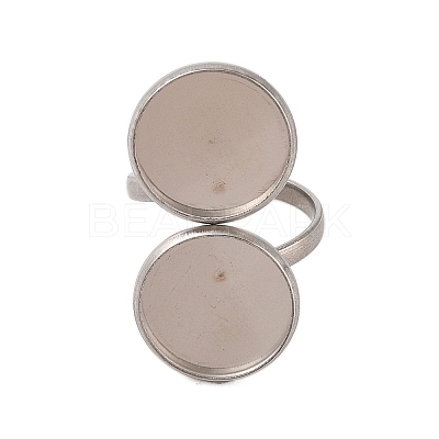 Non-Tarnish 304 Stainless Steel Open Cuff Ring Findings LS-STAS-E124-05K-P-1