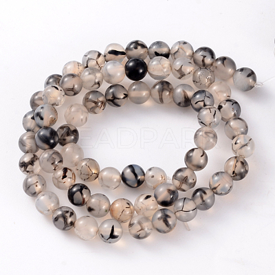 Natural Dragon Veins Agate Beads Strands X-AGAT-6D-9-1