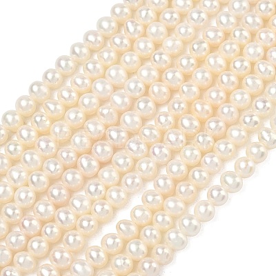 Natural Cultured Freshwater Pearl Beads Strands PEAR-L034-06D-1