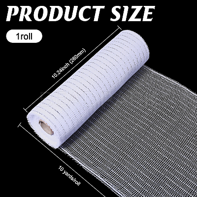 Deco Mesh Ribbons OCOR-WH0110-09B-1