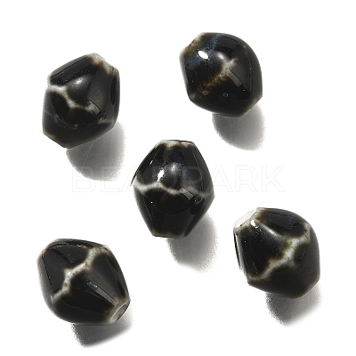 Vintage Style Glazed Ceramic Porcelain Beads PORC-H013-01-13-1