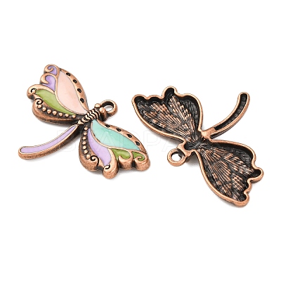 Alloy Enamel Pendants PALLOY-F319-02C-R-1