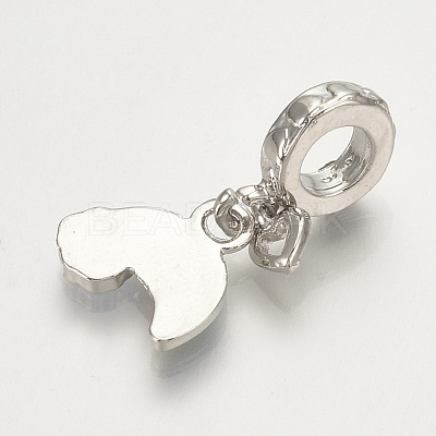 Alloy Enamel European Dangle Charms X-MPDL-Q208-109-1