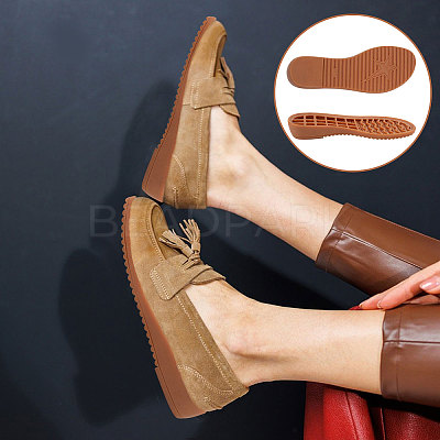 Anti Skid Synthetic Rubber Shoes Bottom Heel Sole AJEW-WH0816-078-1
