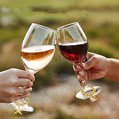 Ocean Theme DIY Wine Glass Charms Making Kits DIY-BM0001-15-1