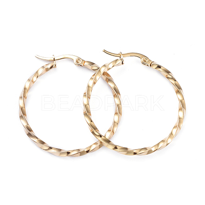 201 Stainless Steel Hoop Earrings EJEW-I245-07A-1