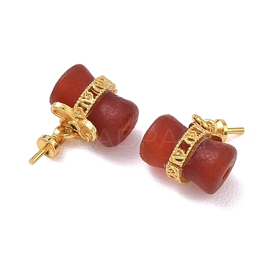 Natural Red Agate Cup Peg Bails GG-D002-07G-1