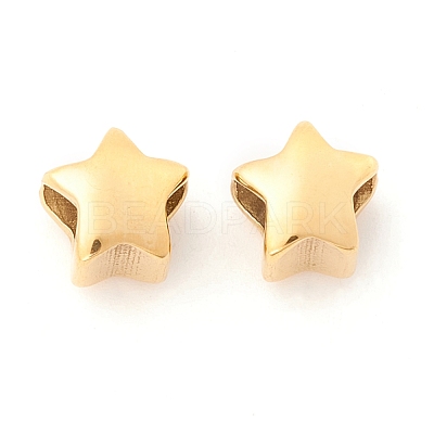 Ion Plating(IP) 304 Stainless Steel European Beads STAS-M298-08G-1