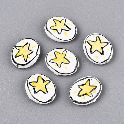 Handmade Porcelain Beads X-PORC-T134-07-1