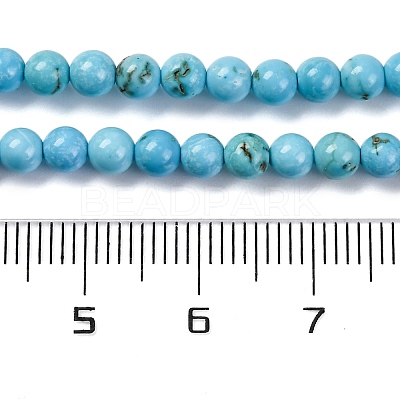 Natural Magnesite Beads Strands G-E384-01-4mm-1