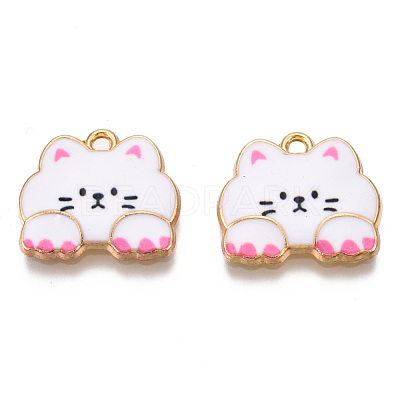 Rack Plating Printed Alloy Pendants ENAM-N055-177A-1