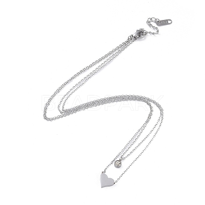 304 Stainless Steel Cable Necklaces NJEW-G081-08P-1