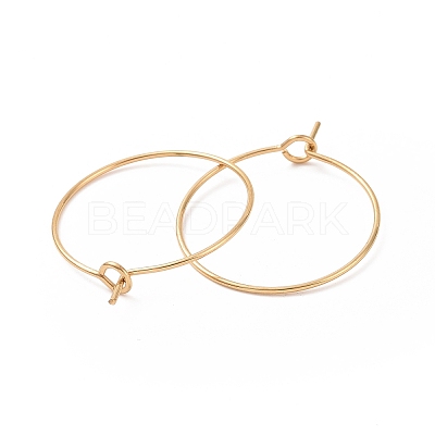 Ion Plating(IP) 316L Surgical Stainless Steel Hoop Earring Findings STAS-D164-03G-1