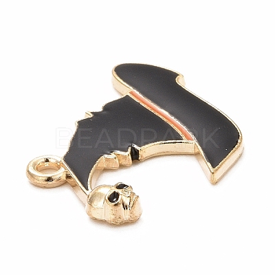 Halloween Alloy Enamel Pandants X-ENAM-C004-08-1