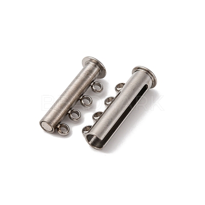 304 Stainless Steel Slide Lock Clasps STAS-A117-07B-P-1