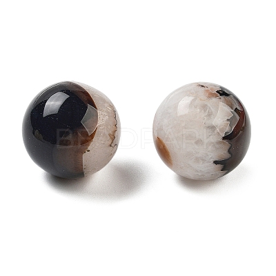 Natural Agate Sphere Beads G-G129-01-1