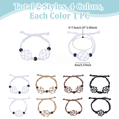 8Pcs Nylon Thread Bracelets BJEW-UN00022-1