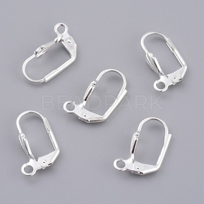 Brass Leverback Earring Findings KK-Z007-28S-1
