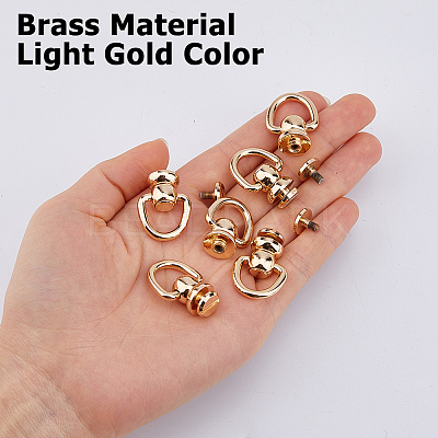 6Pcs Brass Decorative Rivets KK-HS0015-87KCG-1