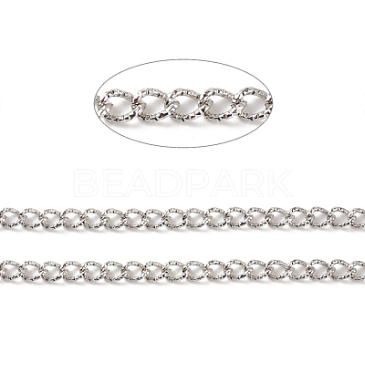 Tarnish Resistant 304 Stainless Steel Curb Chains CHS-E005-01P-1