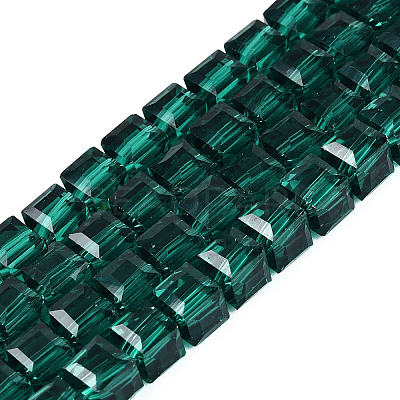 Transparent Glass Beads Strands GLAA-R041-8x8mm-A16-1
