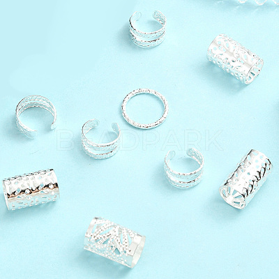 200Pcs 5 Styles Iron Hair Coil Cuffs AJEW-SC0003-88-1