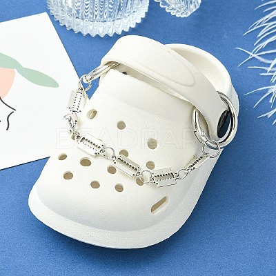 6Pcs 3 Styles Hip-hop Style Stainless Steel Shoe Chains FIND-CJ0003-91-1