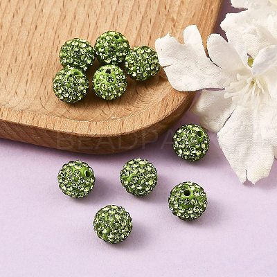Pave Disco Ball Beads RB-H258-10MM-214-1