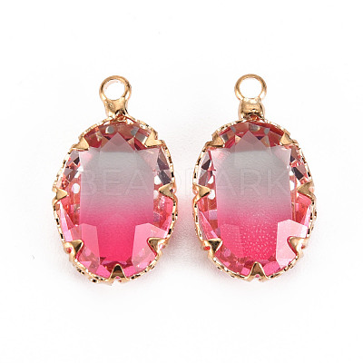Gradient Color Glass Pendants GLAA-S193-006-B14-1